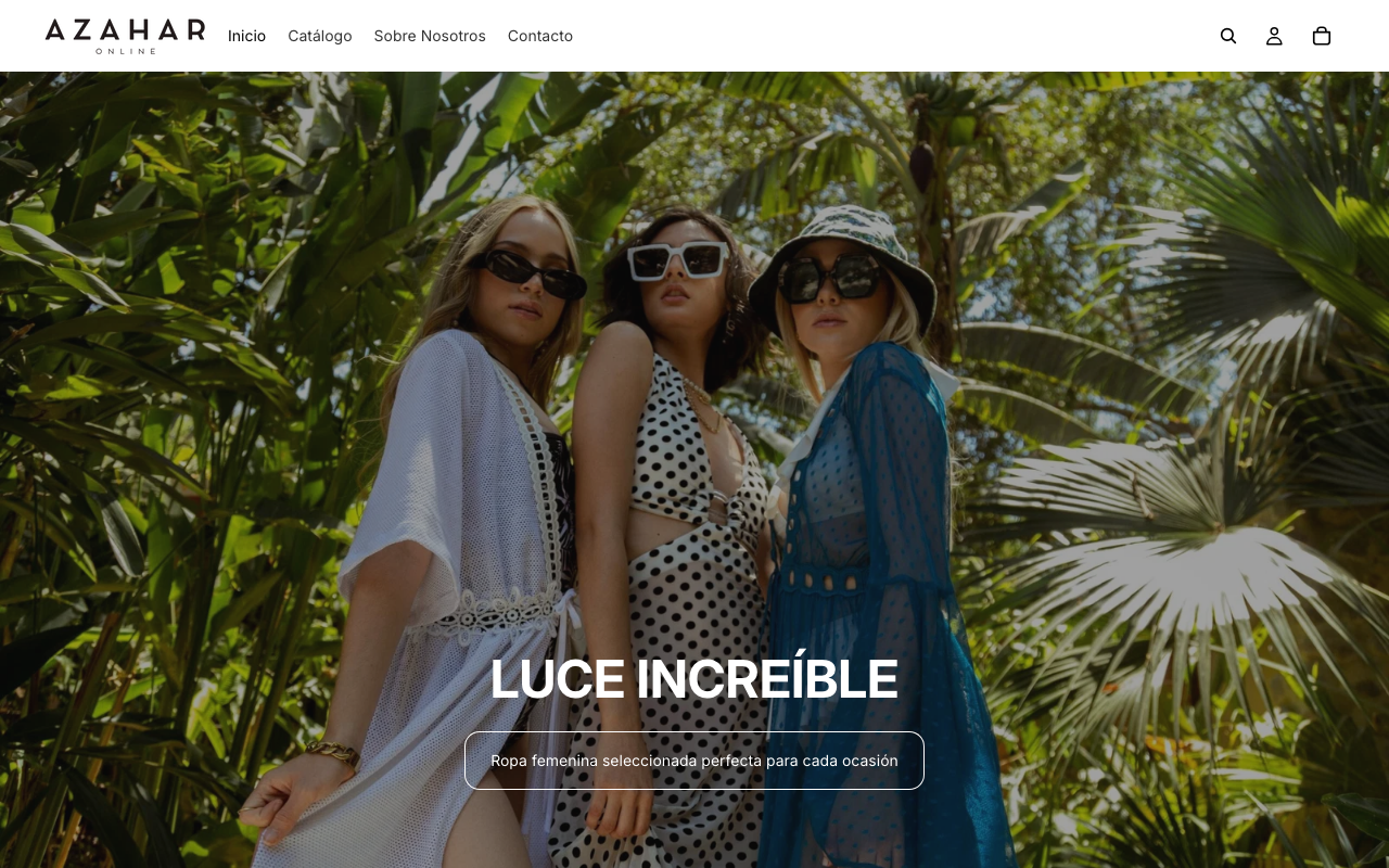 Azahar Online Shopify storefront