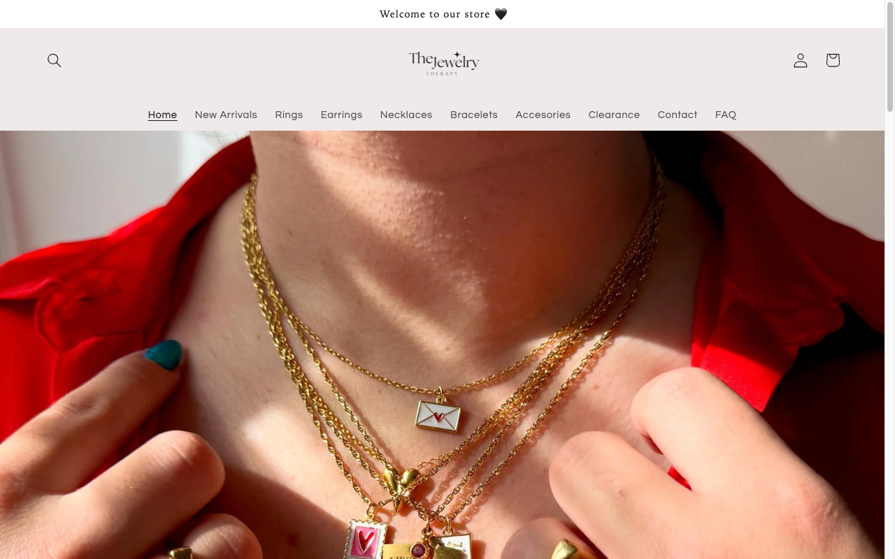 The Jewelry Therapy ecommerce storefront
